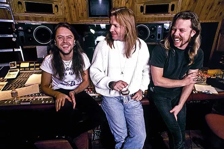 Bob Rock, Lars Ulrich and James Hetfield (Image credit: Ross Halfin - RHP Ltd)